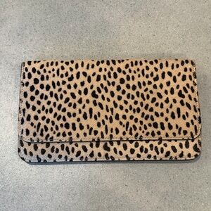 Jenni kayne pony hair leopard clutch